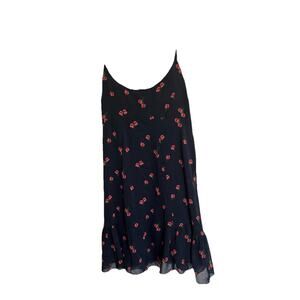 VTG Abercrombie Fitch Women Med Babydoll Top Blue Pink Flowers Cottagecore Y2K